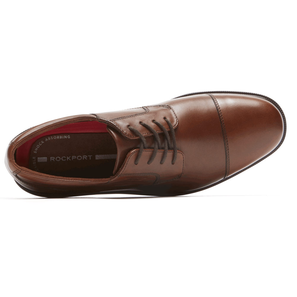 Rockport Mens Essential Details II Cap Toe - Dress Shoes Brown - VEG160847